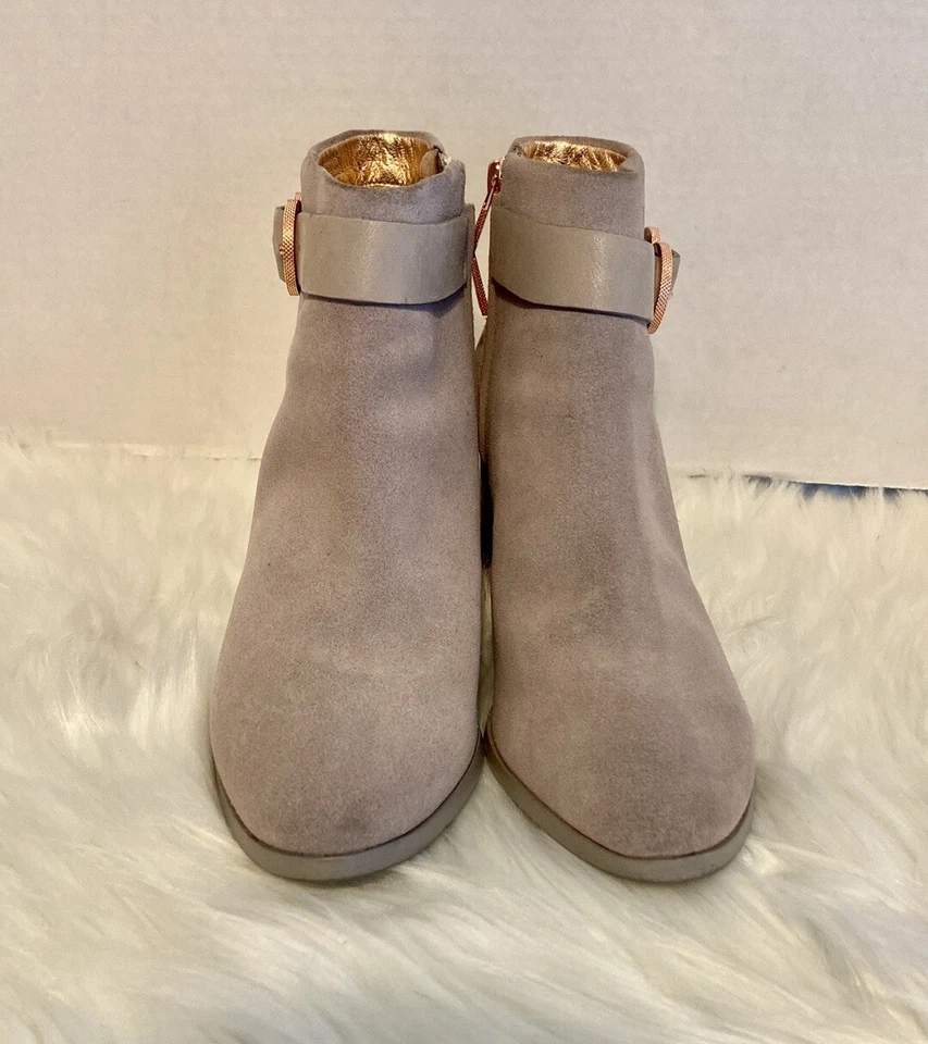 Ted Baker 踝灰色麂皮绒皮革踝靴 37 码 — 第 4/4 张图片