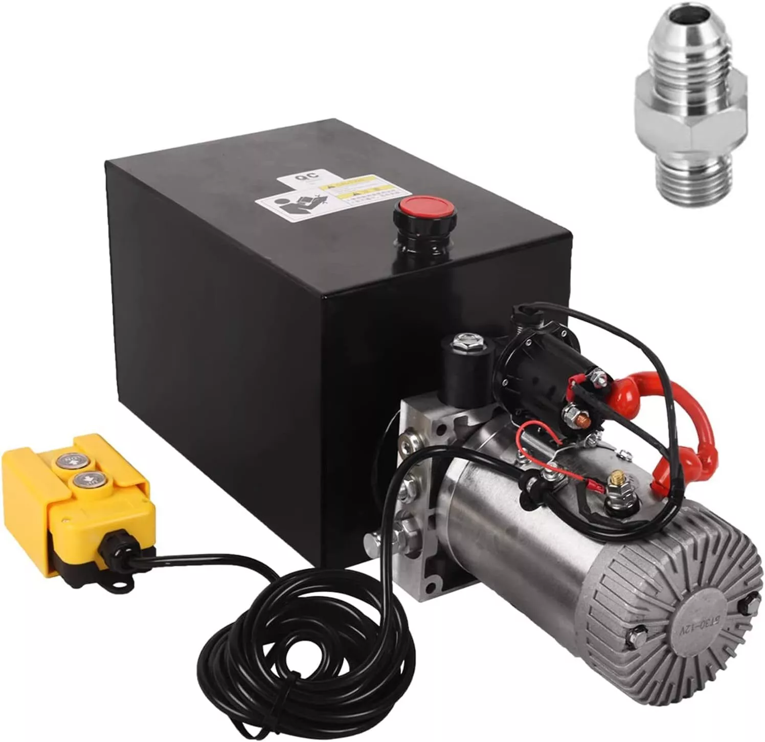 15 Quart Single Acting Hydraulic Pump DC 12V for Dump Trailer Pump Power Unit 15 Quart Single Acting Hydraulic Pump DC 12V for Dump Trailer Pump Power Unit