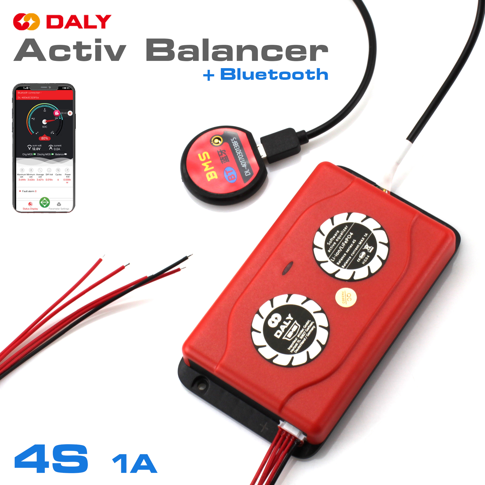 Bms Per Auto Camper BMS Daly Per Batterie LiFePo4 - Modelli 4S 12V, 8S 24V, 16S 48V, Corrente 100A-250A, Con Bilanciamento E Modulo Bluetooth BMS Batteria Litio 100A Con Bluetooth - Foto 2