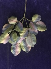 Vintage Millinery Flower Leaf Bunch Green Mauve Blue for Hat Wedding  Hair NC3