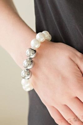 All Dressed Uptown White Bracelet Paparazzi New | eBay