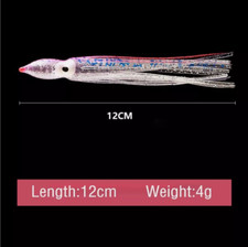 10/30Pcs Colored Octopus Squid Skirt Fishing Bait Hollow Octopus Trolling Lures