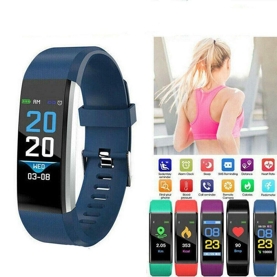 Fitness Smart Watch Heart Rate Monitor Tracker Women For Android Men