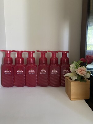 6 New CRUSHED CANDY   CANE WHITE BARN BATH & BODY WORKS GENTLE HAND SOAP
