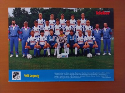 VfB Leipzig, Mannschaftsfoto 1991/92, 2. BL Süd,Kicker,DIN A4,ungeklebt  