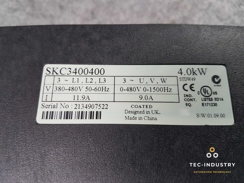 Automatización Industrial EMERSON | TÉCNICAS DE CONTROL | SKC3400400 | 4,0 kW - Imagen 4 de 11