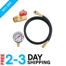 DIY Air Tank Repair Kit with 300 PSI Pressure Gauge and Durable Hose Assembly