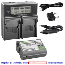 Kastar Battery LCD Dual Fast Charger for Genuine Nikon EN-EL15a OEM Nikon MH25a