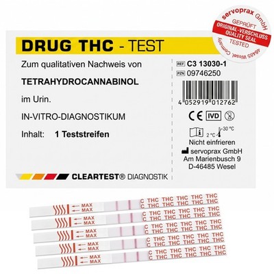 Cleartest Drogentest THC Teststreifen Urintest Drogenschnelltest 5 Stück 