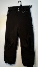 32 Degrees Weatherproof Kids 10/12 Medium Black Snow Ski Pants Zipper Pockets