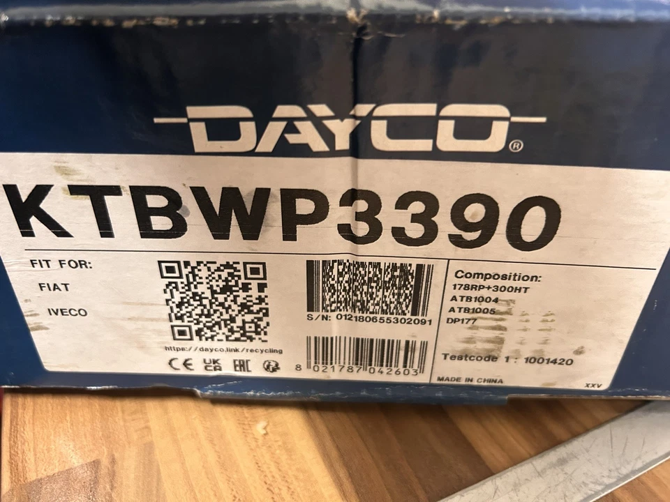 WATER PUMP & TIMING BELT KIT KTBWP3390 - Image 2 of 4