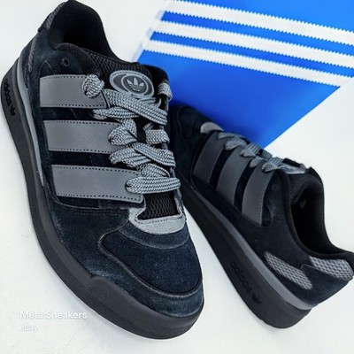 Adidas US 12 Men's Black Grey Suede Skate Retro Y2K Forum 2000 Low   JR1121  NIB