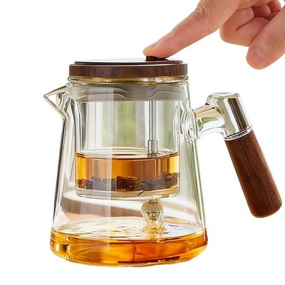 Glass Teapot With Infuser, Travel Tea Mug650ml/22oz, Portable Loose Tea Infus...