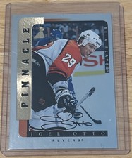 1996-97 Pinnacle Be A Player Joel Otto Silver Auto Autograph Signed Flames