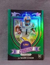 2021 Panini Prizm Draft Picks Crusade - Ja'Marr Chase (RC) #162 Green Prizm Ref