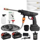 Elektrische Hochdruckreiniger Kabellos Mobiler Druckreiniger Spritzpistole Akku