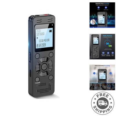 9296 Hours Audio Recorder with Playback - 128GB Voice Activation & Rechargeable