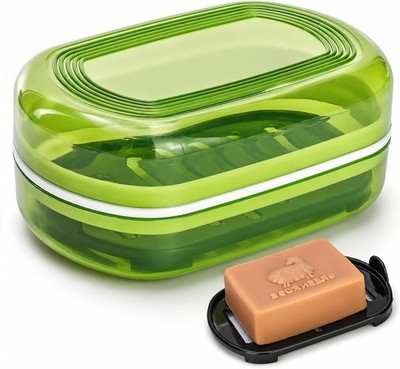 Travel Soap Case Bath Soap Holder Bar Soap Dish W/ Lid Traveling,Portable Bar