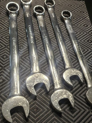 #ad CRAFTSMAN Long Reach Full Polish Combination Wrench Set 20 21 22 23 24quot; AF $139.99