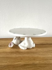 Grey Bunny Cake Stand Dessert Display  Cupcake Holder Easter Decor