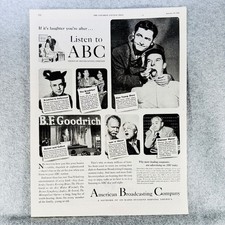 1946 American Broadcasting Company Radio Stations Vintage Print Ad ABC