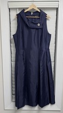 tahari arthur s. levine roll collar dress Size 16 Navy