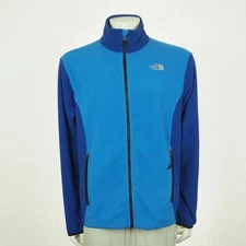 The North Face Full-Zip Fleece Jacket Mens Large Blue Mock Outdoor Hiking Tech