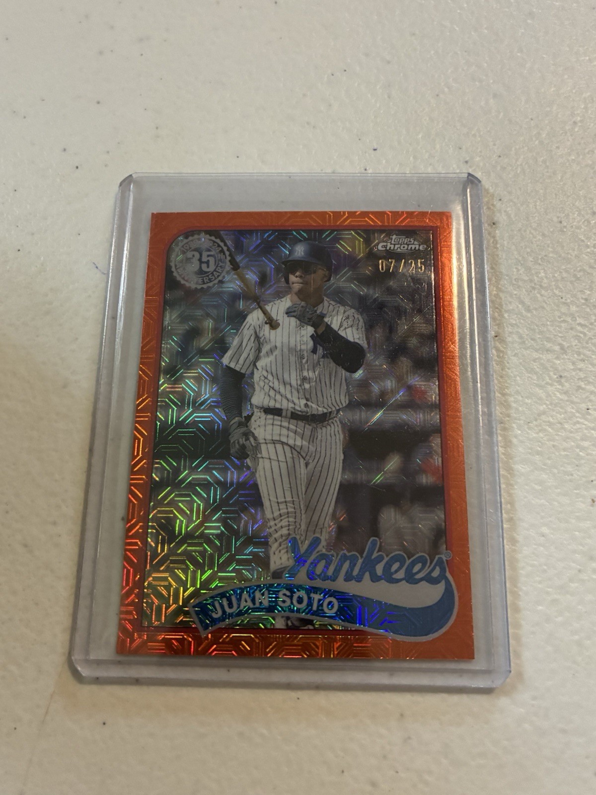 2024 Topps Series 2 SILVER PACK Orange REFRACTOR CHROME JUAN SOTO /25 YANKEES