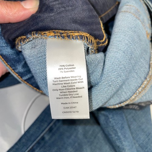 Talbots Flawless High Waist Modern Ankle Jeans Blue 12P Petite Straight Leg NEW - Afbeelding 3 van 9