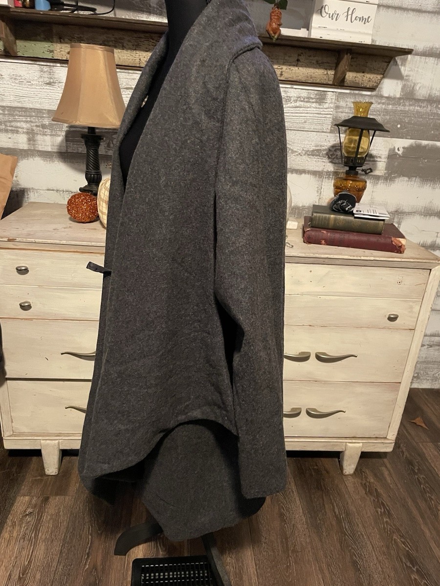 Jessica London Women’s Wool Silk Blend Open Front Cape Coat Size 16 View 2