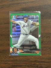 2018 Bowman Chrome Adam Hill 1st /99 Green Refractor #BDC-154 New York Mets