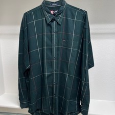 Chaps Ralph Lauren Men's XL Dark Green Button Down Long Sleeve Dress Shirt Soft