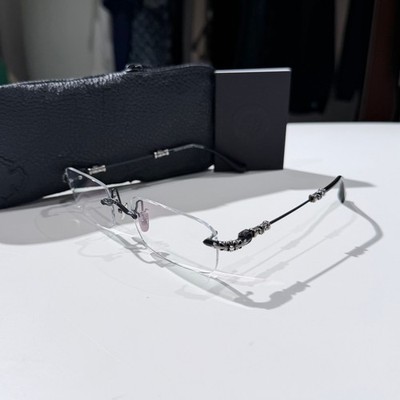 Chrom Herzen PILLEN 3 randlose Brillen Brille matt schwarz 159732809 [U]