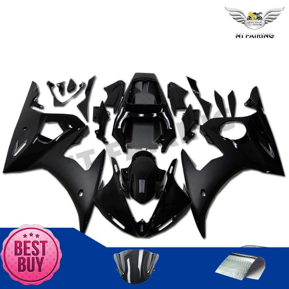 Injection Black Body Kit Fairing Fit for YAMAHA 03-05 YZF R6 06-09 YZF R6s x6 NT