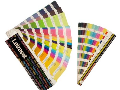 2 Vintage Letraset Pantone Color Paper Picker Decks Pantone Matching System