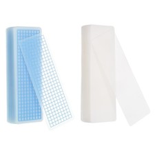 80Pcs 5.9 x 2" Washi Tape Cards with Arc Corner for Home, Blue/Blank