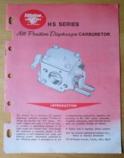 Tillotson Carburetors Hs Series All Position Diaphragm Carburetor Manual