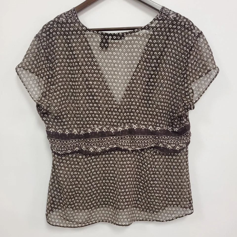 Top Babydoll Vintage East 5th Mujer Y2K Forest Fairy Grunge Talla XL Marrón Transparente Foto 3 de 4