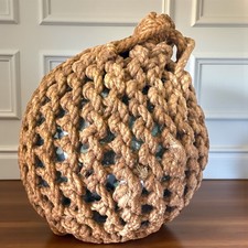 Exceptional and Unusual Vintage Authentic Japanese Glass Fishing Float - 16"