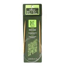 Clover Takumi Bamboo Circular 36-Inch Knitting Needles, Size 7 3016/36-07 