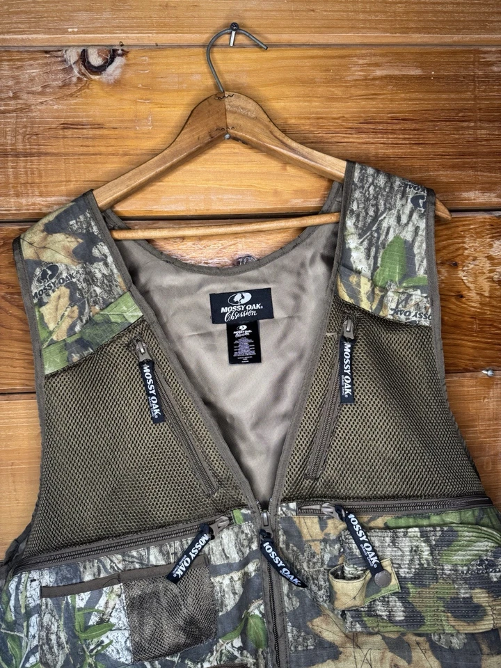 Mossy Oak Obsession Turkey Camo Vest Mens L With Cushion Seat - Image 4 of 4