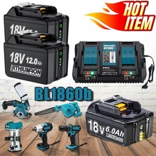 Per Makita batteria 18V 6.0Ah 12Ah LXT BL1860B BL1850B BL1840B BL1830B caricatore LED