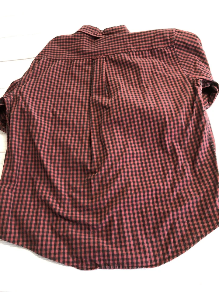 John Bartlett Consensus Shirt Mens Large Red Black Plaid Button Down Long Sleeve - Image 4 of 4