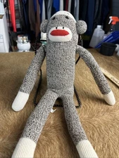 1999 Sock Monkey by Think of It Inc Plush Stuffed Animal 17”
