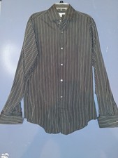 Banana Republic Men  s Dress Shirt Large L 16-16.5 Striped Long Sleeve...