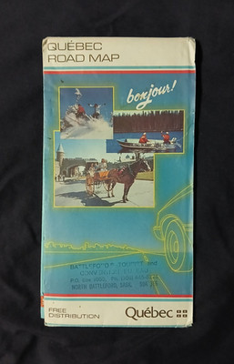 Vtg 1986 Quebec Road Map 6.95 free shipping