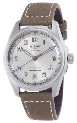 Longines Spirit Automatic COSC Champagne Dial Leather Unisex Watch L3.410.4.63.2