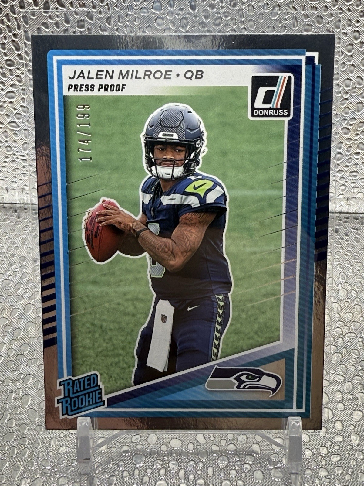 2025 Donruss Jalen Milroe Press Proof Silver Rated Rookie /199 Seahawks