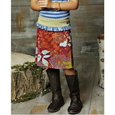NEW Matilda Jane girls skirt 8 Zanzibar Michelle maroon Character Counts pull on