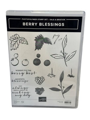 NIB Stampin  Up! Berry Blessings 13-Piece Photopolymer Stamp Set Sale-A-Bration